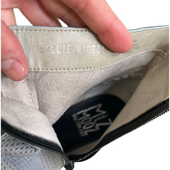 Miz Mooz Sallie Gray Leather Ankle Boots Wide Fit 38 (US 7.5–8) Button Detail - Picture 7 of 14